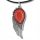  RED JASPER, pendant, natural stone, Angel wing, amulet