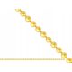 Gold ball chain 585 fashionable weave smooth balls 45cm necklace