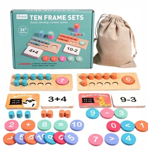  Wooden Montessori Math Set Learning Numbers 0-10