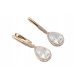  Beautiful gold hanging earrings gold plated LARGE CRYSTAL zircons
