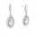  Elegant silver hanging earrings with large 925 cubic zirconias