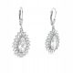  Elegant silver hanging earrings with large 925 cubic zirconias