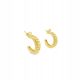  Gold plated twisted hoop earrings on a 925 stud + gift box