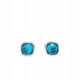  Silver stud earrings with blue blue zircon SQUARES pr.925 AK