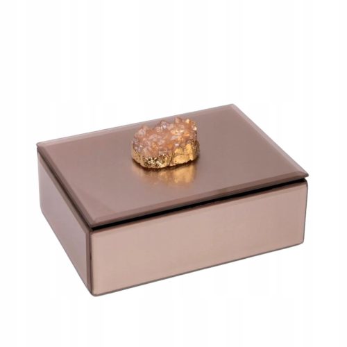  Jewelry box PIERRE pink with stone 16x12 cm HOMLA