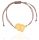  String bracelet golden feet FREE ENGRAVING SILVER 925