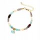  Bracelet with Citrine, Garnet and Amazonite, NATURAL STONE