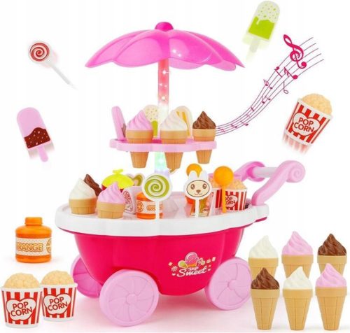  SHOP CART ICE CREAM PARTY CONFECTIONERY SOUND LED 39 ELEMENTS FOR CHILDREN