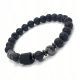  MEN'S BRACELET Stones Tourmaline Obsidian Snowflake Volcanic Lava