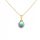  PENDANT silver gold plated PENDANT WITH LARIMAR BLUE FILM GOLD