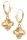  BEAUTIFUL GOLDEN HANGING EARRINGS WITH DIAMOND CLOVERS 14KT 585