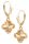  BEAUTIFUL GOLDEN HANGING EARRINGS WITH DIAMOND CLOVERS 14KT 585