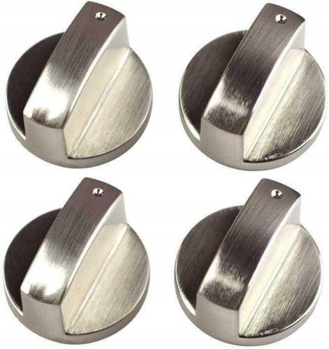  Silver Metal Knobs For Gas Cookers, Ovens, Cooktops