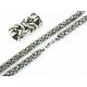  Men's chain surgical steel royal weave dense silver color 60 cm