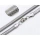  Chain surgical steel silver spring link 316L new 50 cm