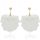  White silk flower hanging earrings