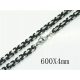  Men's royal chain surgical steel 316L black and silver colors 60cm