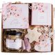  GIFT BASKET CHRISTMAS GIFT BOX Pink set with a candle GIFT