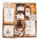  CHRISTMAS GIFT GIFT BASKET Beige coffee, tea and syrup set