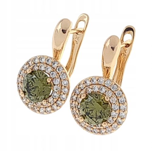  2674 Gold Plated Zircons 18k Xuping Hanging Earrings