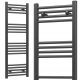  BATHROOM RADIATOR LADDER 400x1200 409W 18-RIBS BLACK SLIM 40x120cm