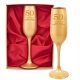  Gold glass with the number 50, a gift for a 50th birthday for a woman or man