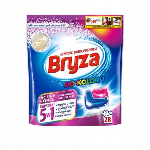  Bryza Active Force 5in1 Washing Capsules for Color 560 g (28 washes)