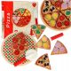  PIZZA WOODEN PLAY SET FOR CHILDREN WITH ACCESSORIES 20cm VELCRO KNIFE