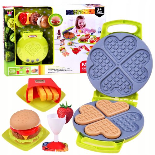  Set of WAFFLE IRON + food products dishes ZA2401