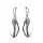  Silver earrings smooth with oxidized pattern silver pr925