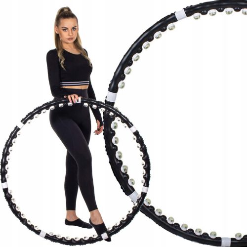  Hula hoop with balls Springos 85 cm black