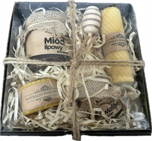  GIFT SET LIME honey multi-flower BEESWAX candle GIFT