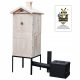 WOODEN SMOKEHOUSE 175CM THE LARGEST FIREPLACE FREE GIFTS GARDEN GRILL TOP