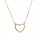  Necklace with heart gold plated pr 925 + box