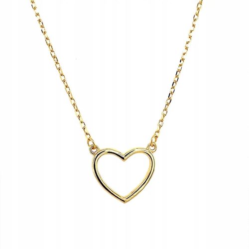  Necklace with heart gold plated pr 925 + box