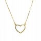  Necklace with heart gold plated pr 925 + box