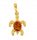  PENDANT silver gold plated AMBER PENDANT golden turtle FILM