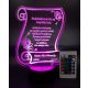  Lamp Statuette LED engraving thank you for your cooperation