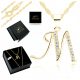  GOLDEN WOMEN'S NECKLACE PENDANT LETTER M 925/585 CHAIN FOR HER FREE