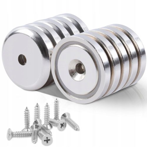  Very strong neodymium magnets 32 x 7 mm, 10 x screws