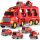  TOY LARGE CAR TOW TRUCK FIRE VEHICLES SET GIFT
