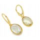  Gold-plated silver earrings hanging with amber, English faceted FILM