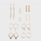 SET OF 9 PAIRS OF EARRINGS ABRIL AVON