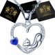  Necklace Silver 925 Cat in Heart with Cubic Zirconia Perfect Gift for Women