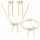  3-Piece Gold-Plated Jewelry Set Bow Surgical Steel 316L TTM