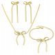  3-Piece Gold-Plated Jewelry Set Bow Surgical Steel 316L TTM