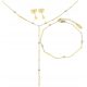  3-Piece Gold-Plated Jewelry Set Tie Sticks Surgical Steel 316L