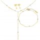  3-Piece Gold-Plated Jewelry Set Tie Sticks Surgical Steel 316L