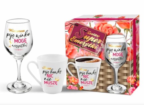  Wine Glass + Mug - Super Pensioners Set