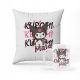  PILLOW + MUG SET Kuromi Sanrio Hello Kitty GIFT + NAME #17